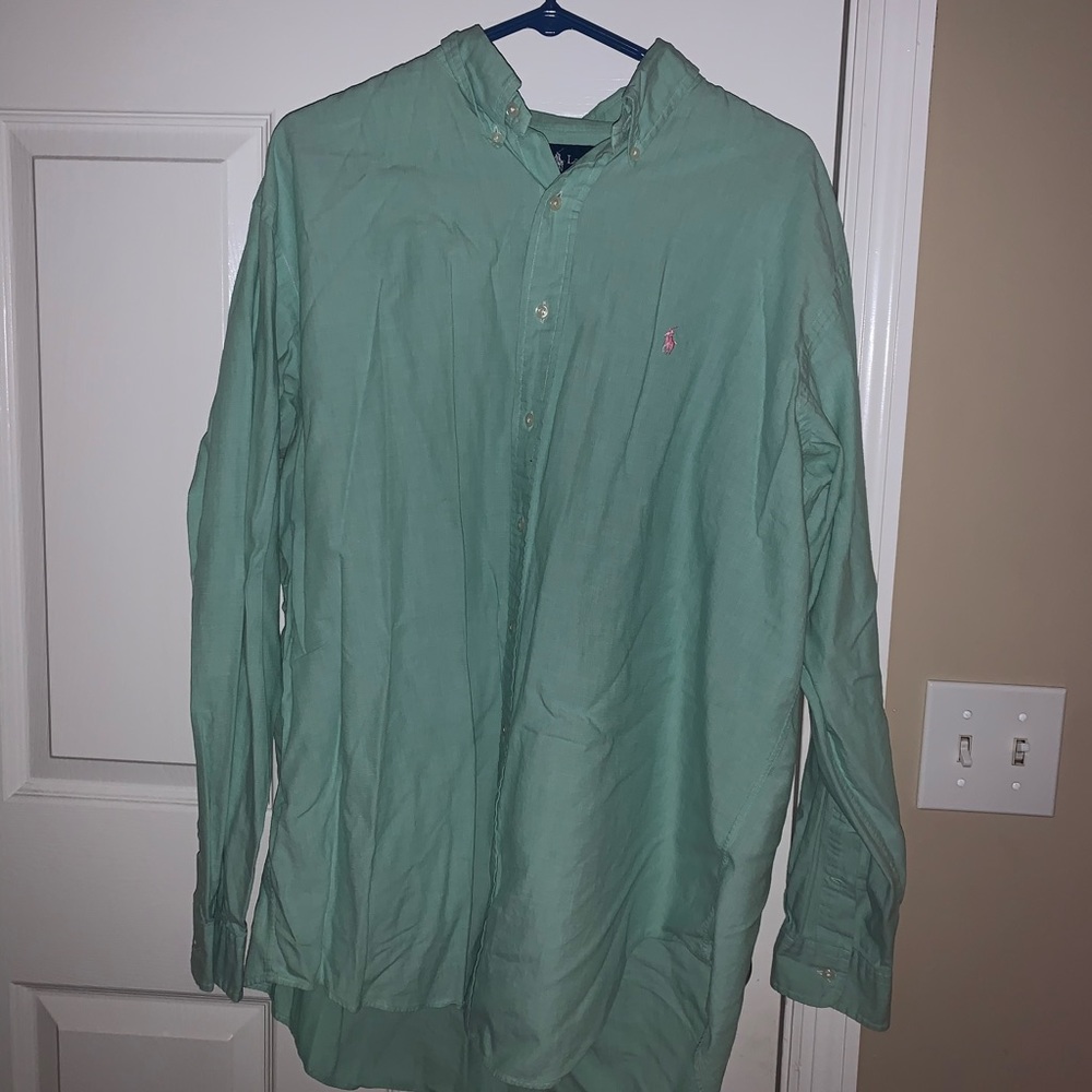 Ralph Lauren, XL, teal button up